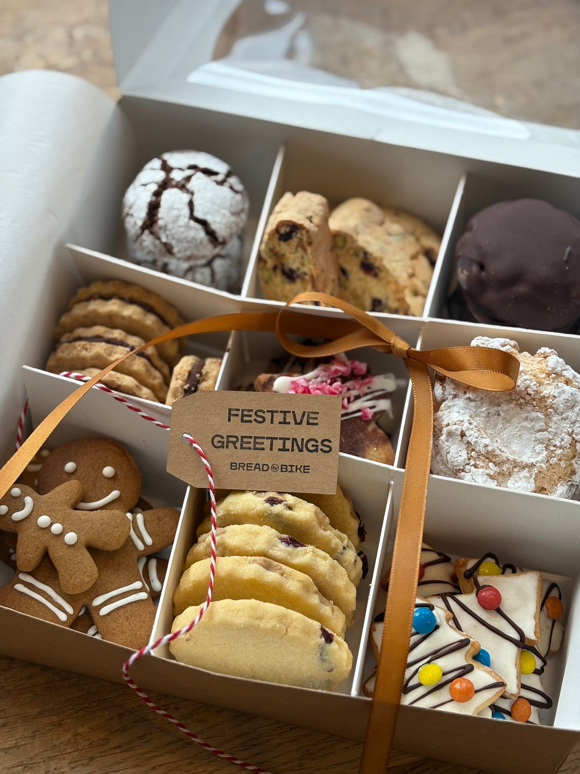 Bread By Bike Christmas Cookie Box